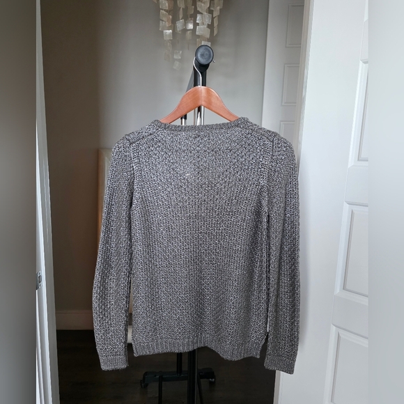 Massimo Dutti Shimmery Thread Open Knit Sweater in Grau Sz S - Picture 4 of 7